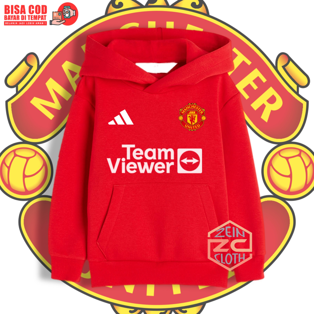 Sweater Hoodie Anak Manchester United FC / Jaket Hoodie Anak Football