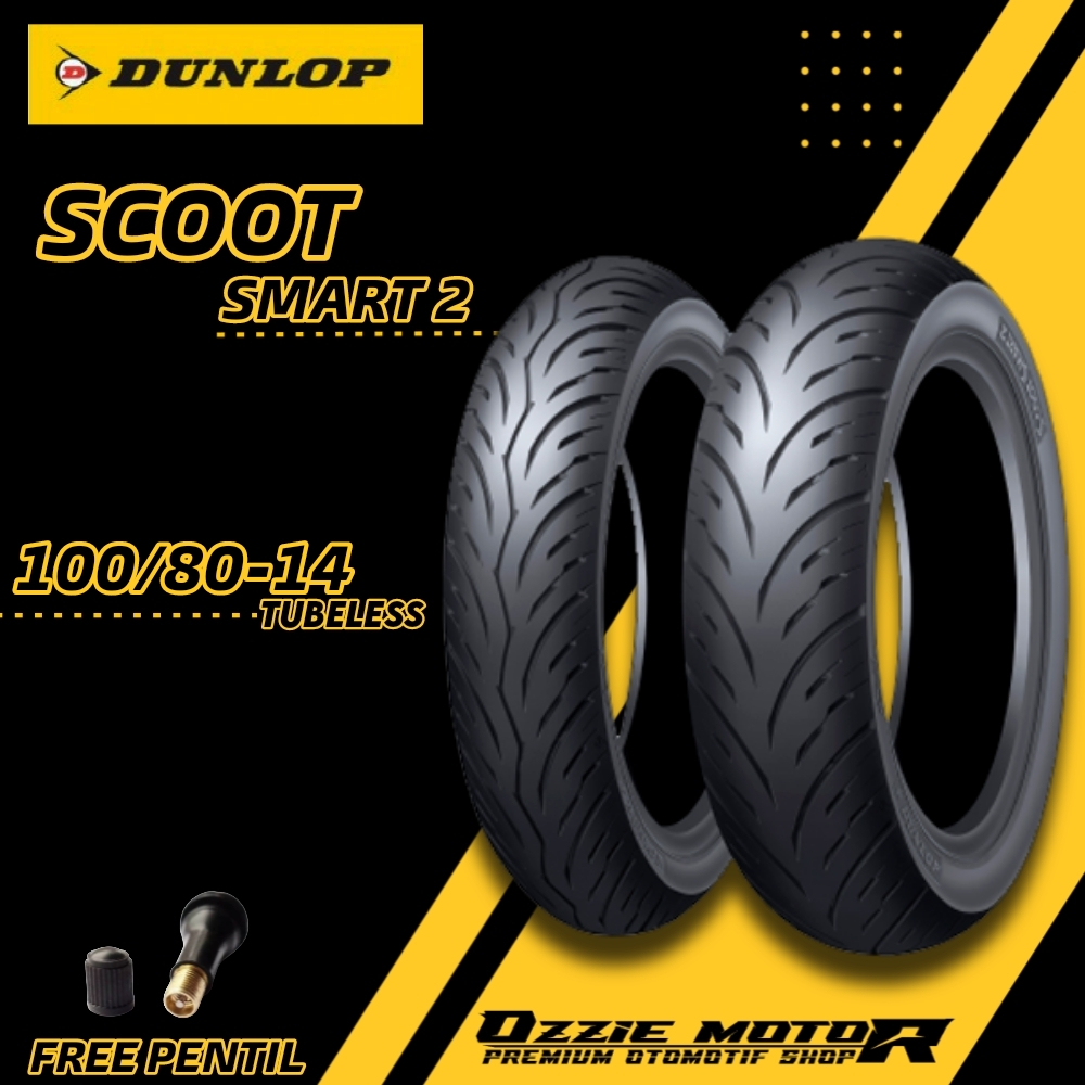 BAN DUNLOP SCOOT SMART 2 RING 14 & 15 BAN MATIC TUBELESS UKURAN 100/80-14 | 110/80-14 | 120/70-14 | 
