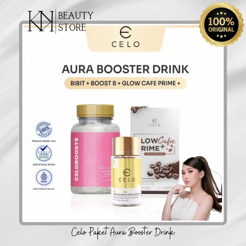 

(READY STOCK) CELO PAKET AURA BOOSTER DRINK (VECAPS + BOOST8 + GLOW CAFE PRIME+) - celo.beaute - celobeautebycece - celobeauteofficial