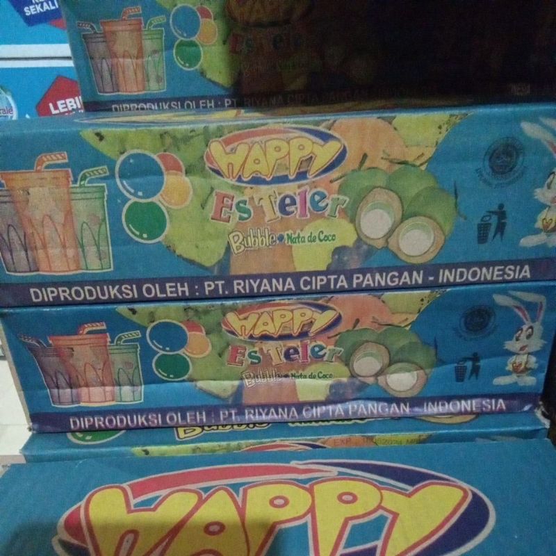 

PROMO ES TELER HAPPY CUP 140ml isi 24 gelas