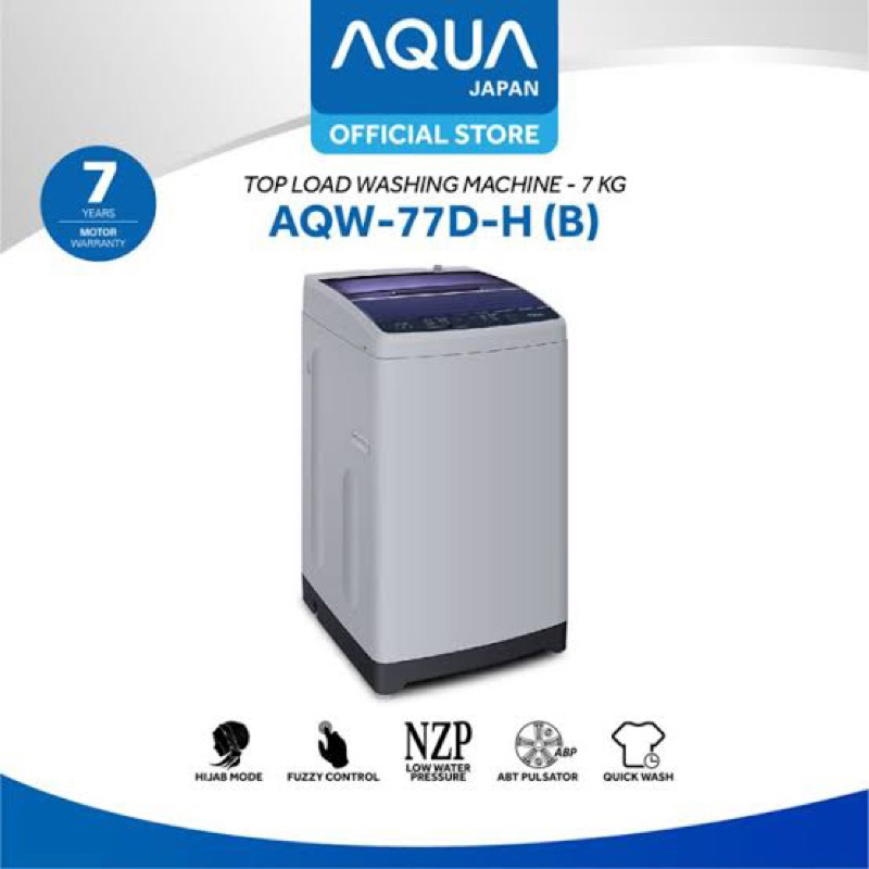 AQUA MESIN CUCI 7 Kg MESIN CUCI AQUA 7 kg AQUA TOP LOAD AQW-77D-H AQUA MESIN CUCI 1 PINTU OTOMATIS A