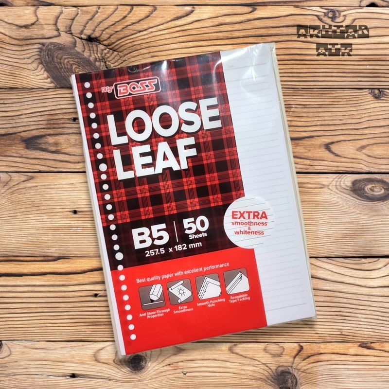 

Kertas isi binder/loose leaf Bigboss B5 50