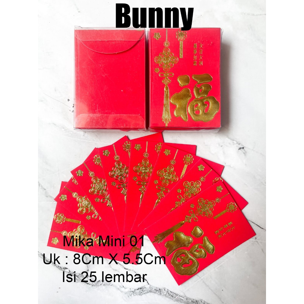 

ANGPAO IMLEK FUK FU HONGBAO KOTAK MIKA ISI 25 LEMBAR UKURAN KECIL READY