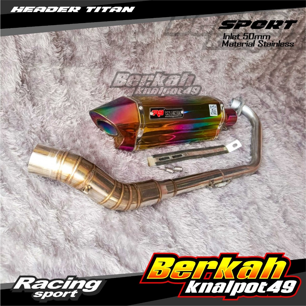 KNALPOT RACING R9 VALENCIA PELANGI VIXION R15 V2 V3 V4 SATRIA FU CB150 CBR150 SONIC JUPITER MX KING 