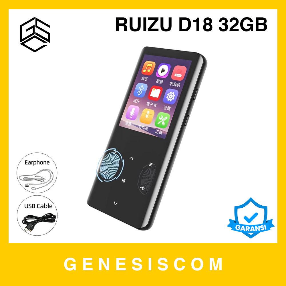 MP3 MP4 Player RUIZU D18 32GB 2.4" Inch Bluetooth 5.0 HiFi DAP Digital Music Audio Portable 2,4" Inc