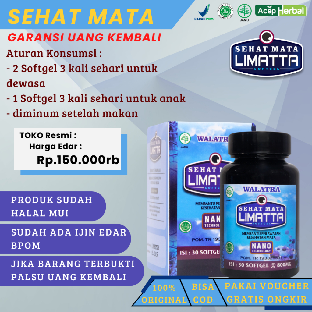 LIMATTA Walatra Sehat Mata Limatta Softgel 100% Original Obat Herbal Asli