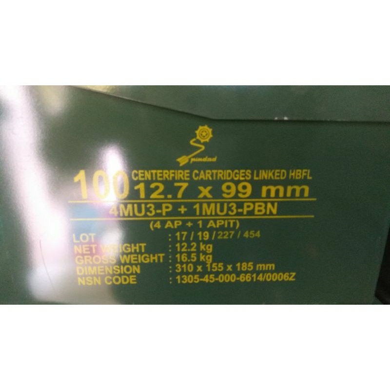 kotak peluru box peluru besi asli pindad