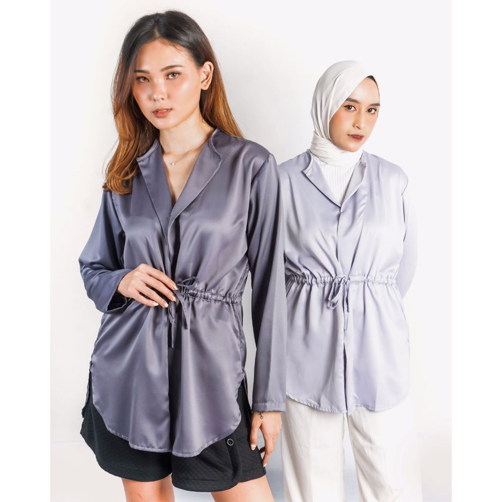 YERCYBRY - WINDY Baju Atasan Outer Blouse Wanita Silk Shimer Dior All Size
