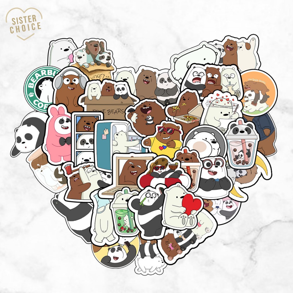 

Sticker We Bare Bears Cute | Sticker Beruang Tumblr Jurnal Scrapbook Tumbler HP Laptop DIY