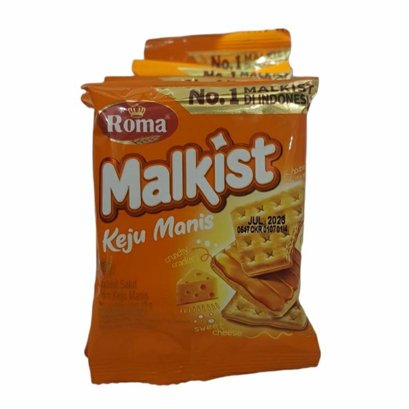 

Roma malkist keju manis 1 pack isi 10 bks @18g