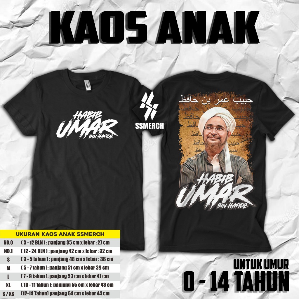 KAOS ANAK HABIB UMAR BIN HAFIDZ/ KAOS SANTRI/ KAOS DAKWAH ANAK