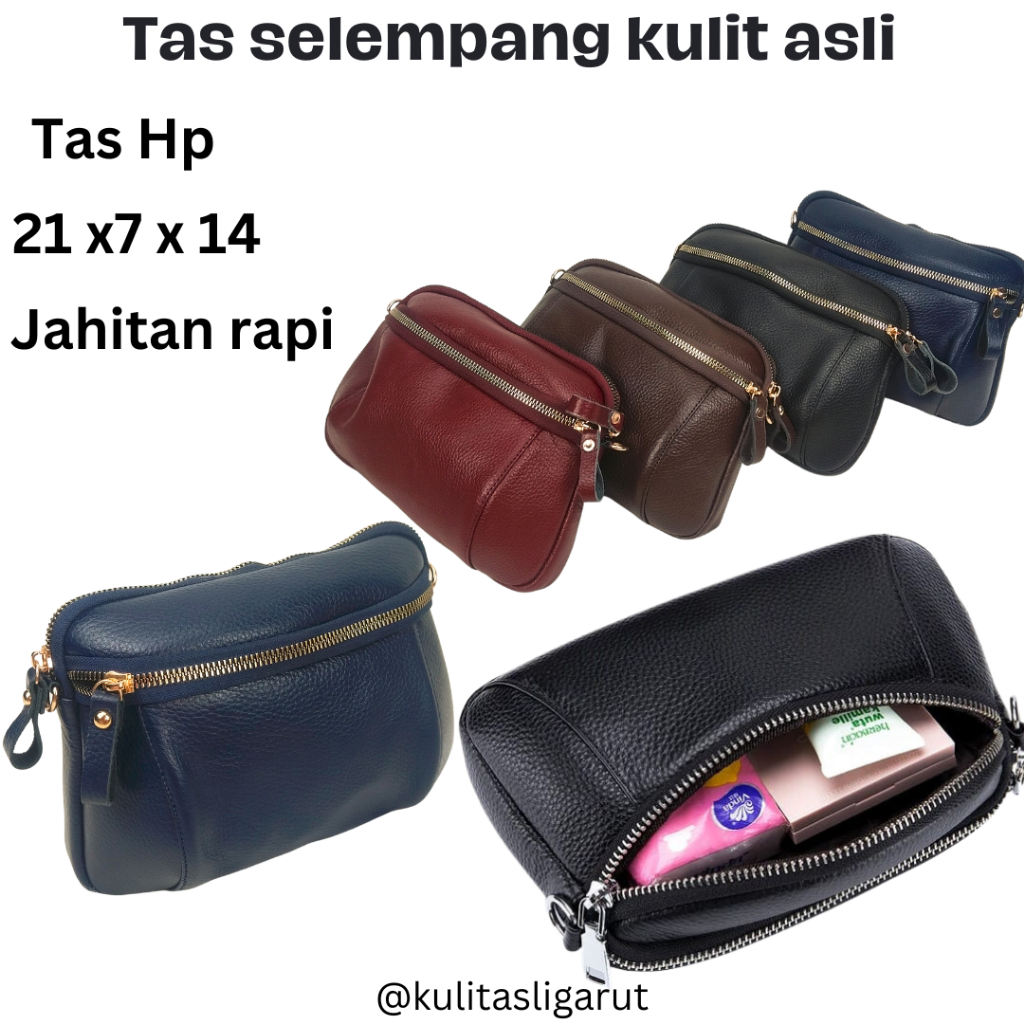 Tas kulit asli wanita tas wanita kulit sapi asli bisa selempang dari garut asli tas kulit selempang 