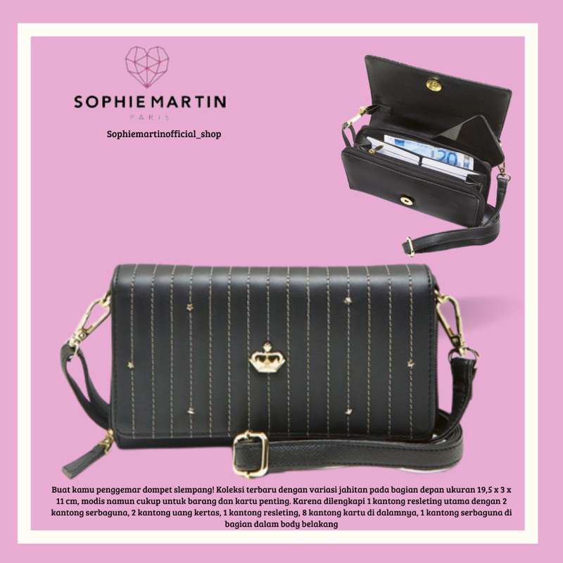 Dompet Tali Panjang Wanita SlingPhone Hitam Shopie Martin Official Byanca
