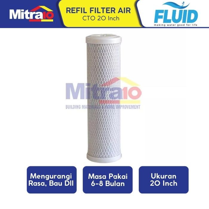 Fluid Kartrid Cto Isi Refil Filter Air 20 Inch