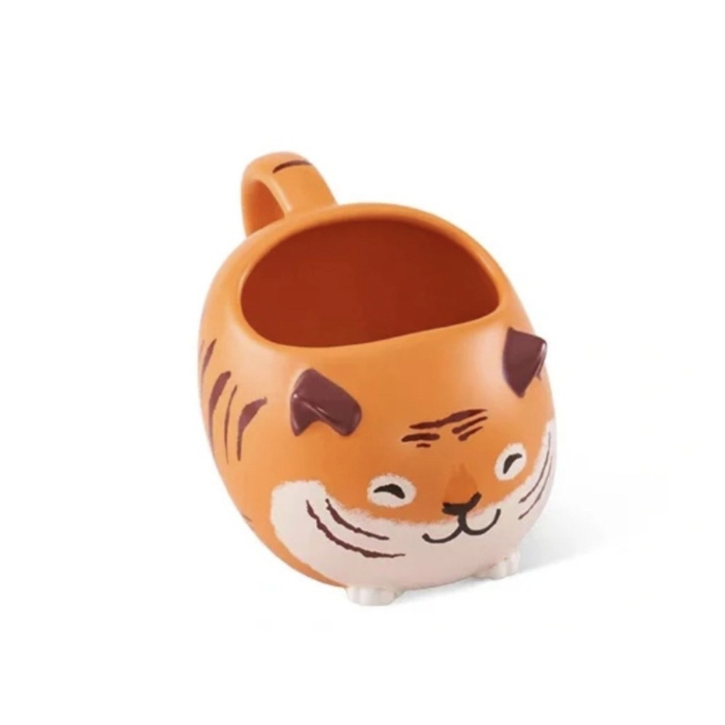 Starbucks China CNY Tiger Year 2022 Edition Tiger Cute Stretching Ceramic Mug 414 mls