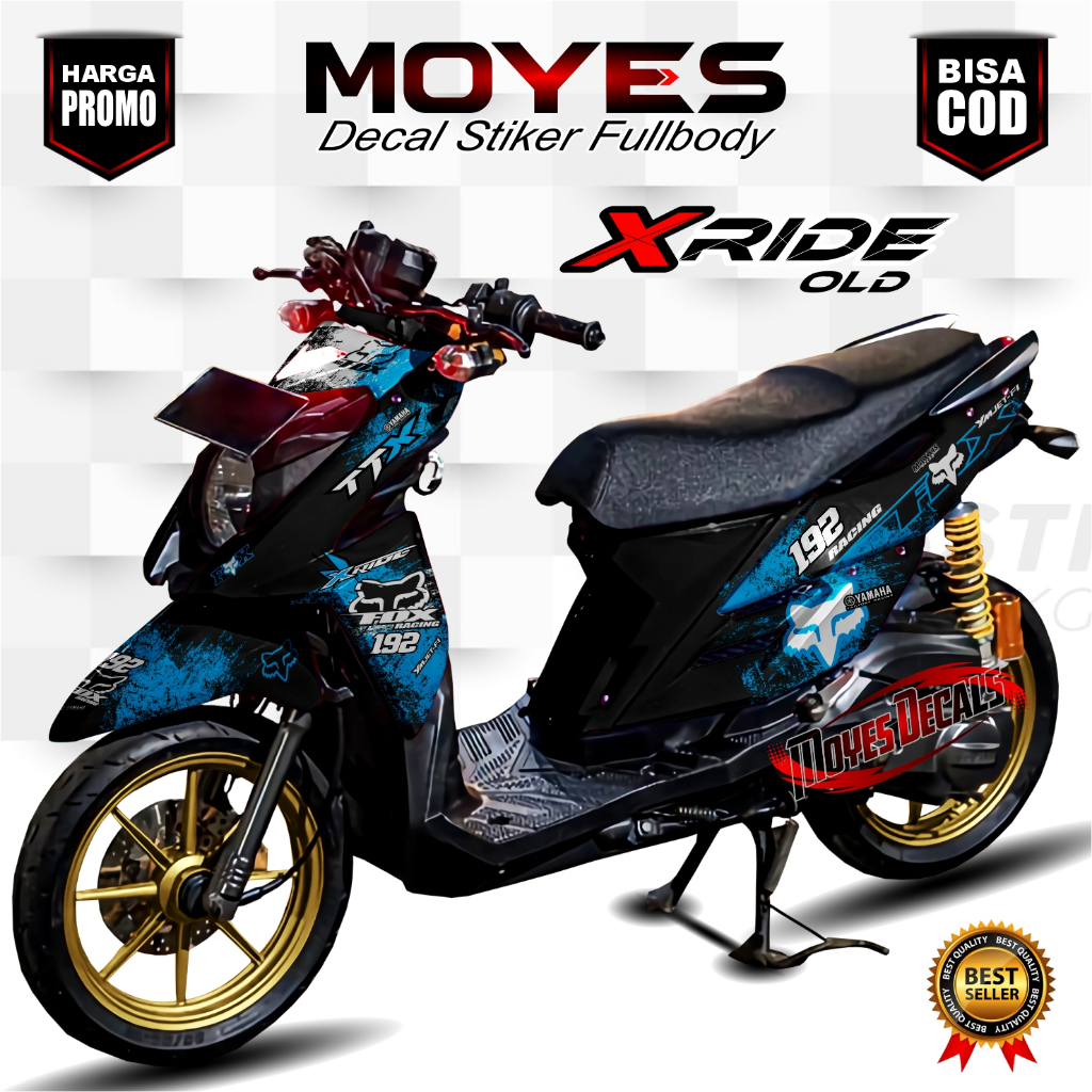 DECAL STIKER MOTIV FULLBODY YAMAHA XRIDE OLD MODIP FOX RACING
