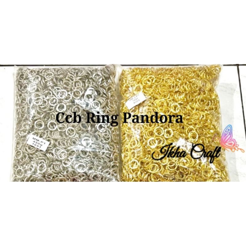 (225 Gram)Ring Pandora Emas Dan Perak Per Pack - Ccb Pandora Emas/Perak