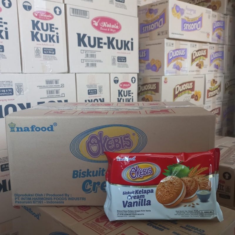 

okebis kelapa cream 137 gram 1 dus isi 28 pcs