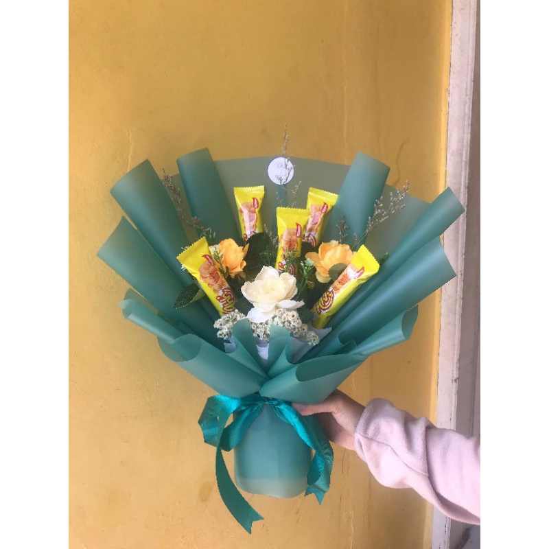 

Buket Mix Bunga & Snack