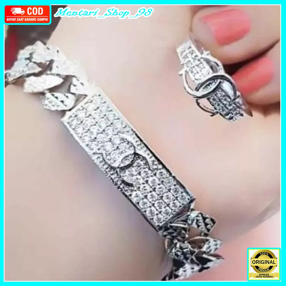 gelang cc asli emas muda kadar 700 ada surat dari toko perhiasan silver