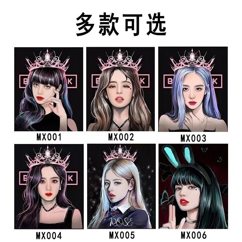 

Kaina SDK- Mainan Set Diamond Painting BlackPink DIY Kerajinan Lukis Berlian 5D 钻石画