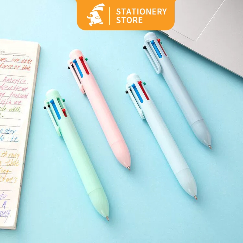 

Pulpen Ballpoint 6 warna - 0,7mm Ujung Bundar - Rabbit Stationery