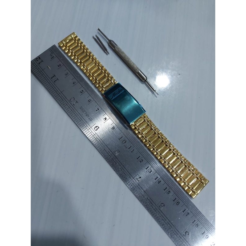 Strap/rantai jam tangan Mido commander/cronomaster vintage 18mm