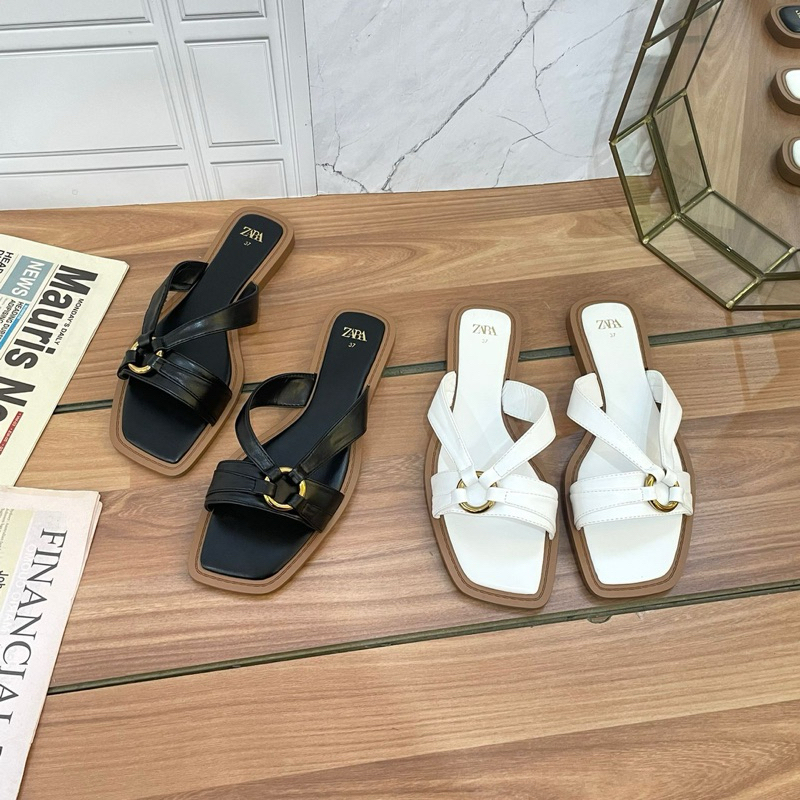 Strappy sandals by Zara high quality fashion shoes sandal tali wanita kantor kerja casual dailyshoes