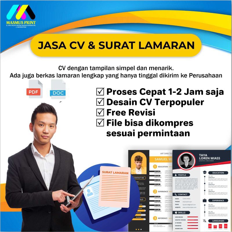 Jasa Pembuatan Lamaran Kerja CV Pdf Email