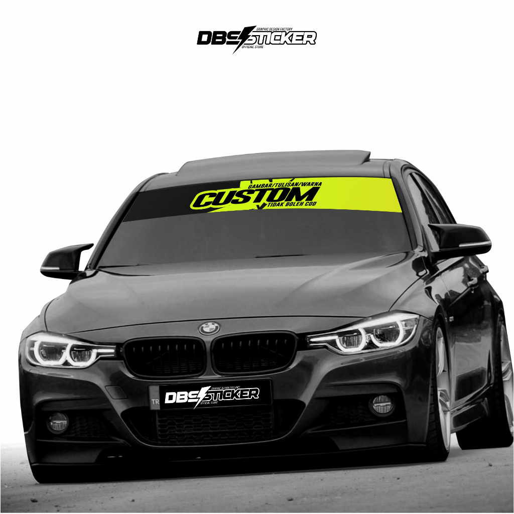 Custom  Stiker paket Kaca depan mobil universal / sticker setiker cutting kaca depan pintu pick up s