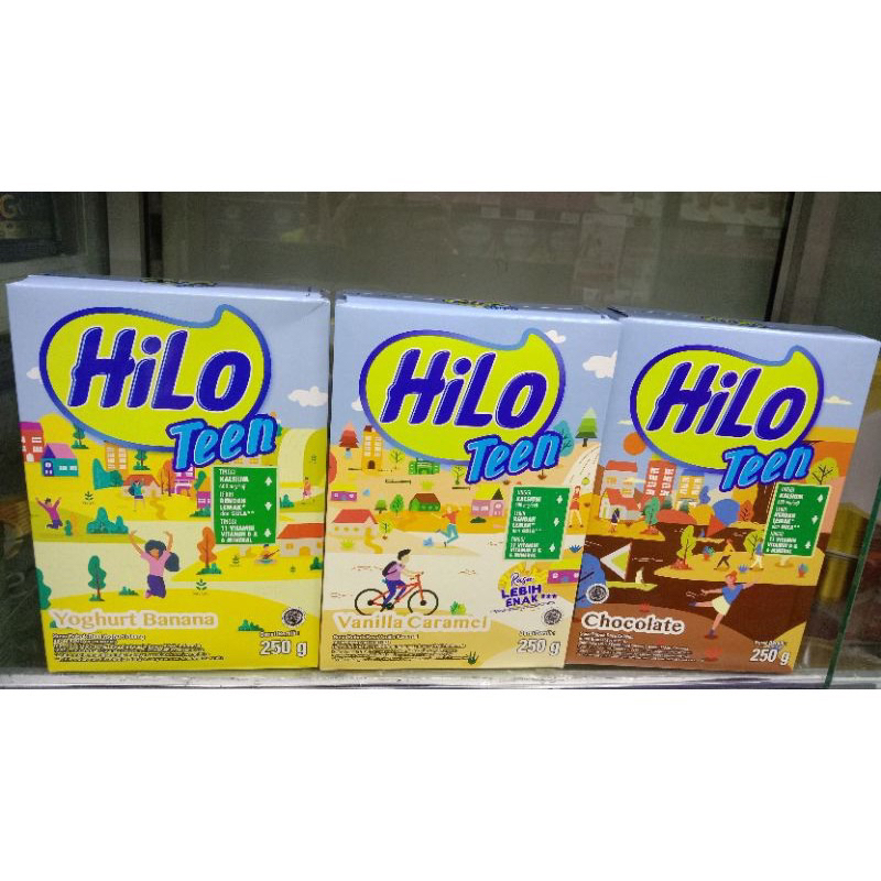 

Hilo Teen Rasa Cokelat/ Vanilla Caramel/Yoghurt Banana 250gr