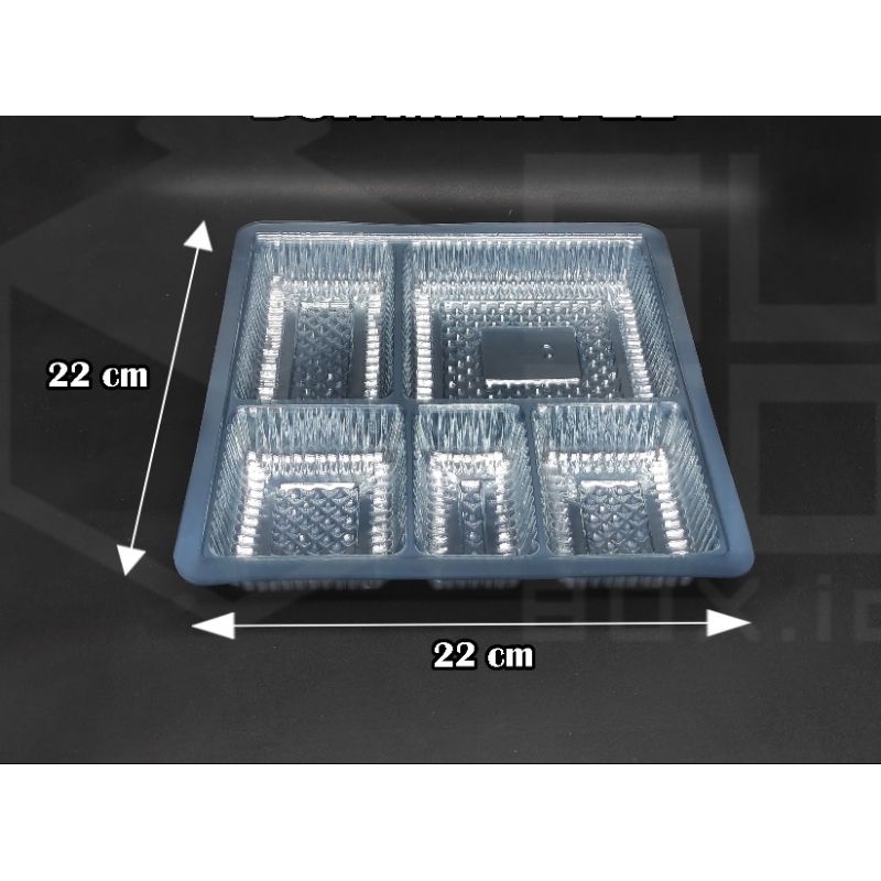 [ isi 50 ] mika kotak  22x22 / r10b mika dus nasi sekat 5