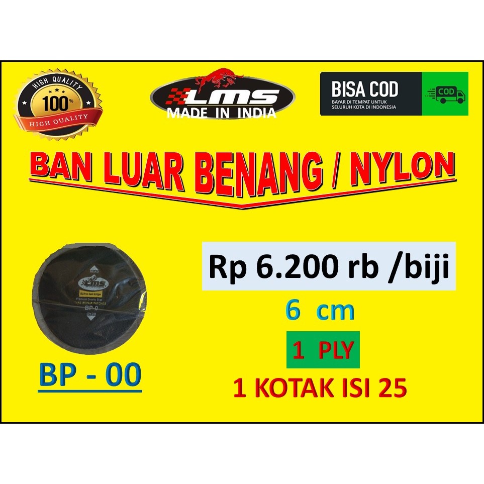 tambal tip top BP 00 LMS the bestpatch tire repair karet tambal ban tanpa bakar tip top tubeless  tu