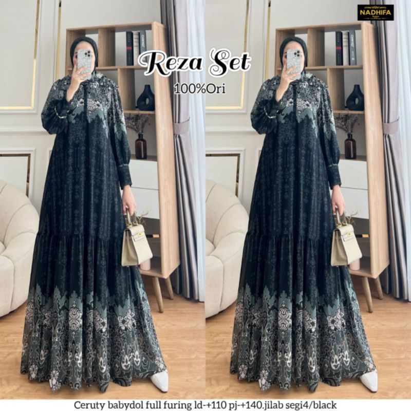 BLACK SERIES GAMIS MAXY DRESS BAHAN ARABIAN BLACK JAGUAR AZAHRA DUBAI JETBLACK ZAINA DAN SHAKIRA DRE