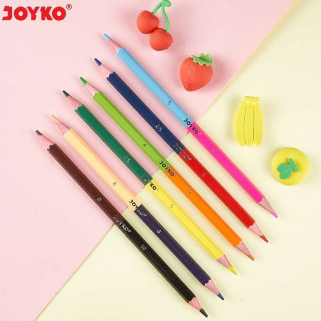 

Seller Pensil Warna Joyko Bicolor 2 sisi 12 Warna (CP-Bi100) Kirim Langsung