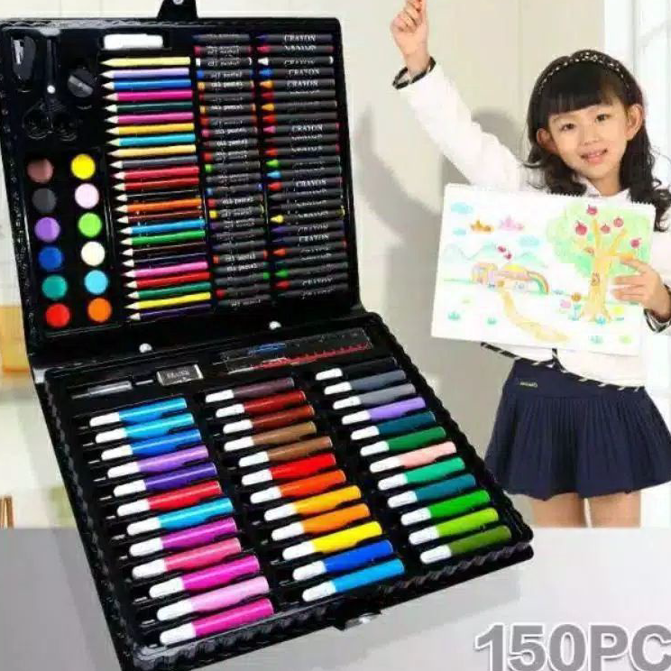 

➙➼✦❃ pensil warna dan crayon set isi 150 dan 208 pcs - alat tulis anak