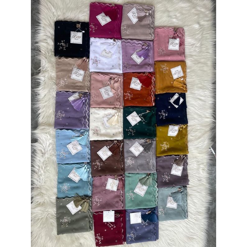 kerudung Paris bordir by Erlina reva