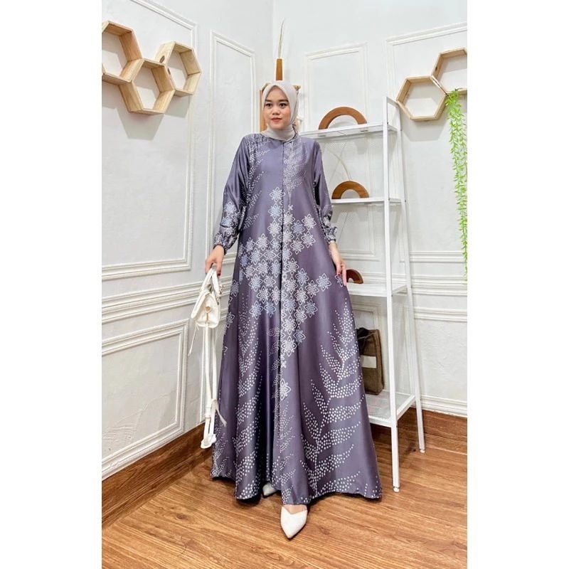 Gamis Maxmara premium Shafira dress muslim mewah/Ready Cod gamis Maxmara silk premium motif terbaru