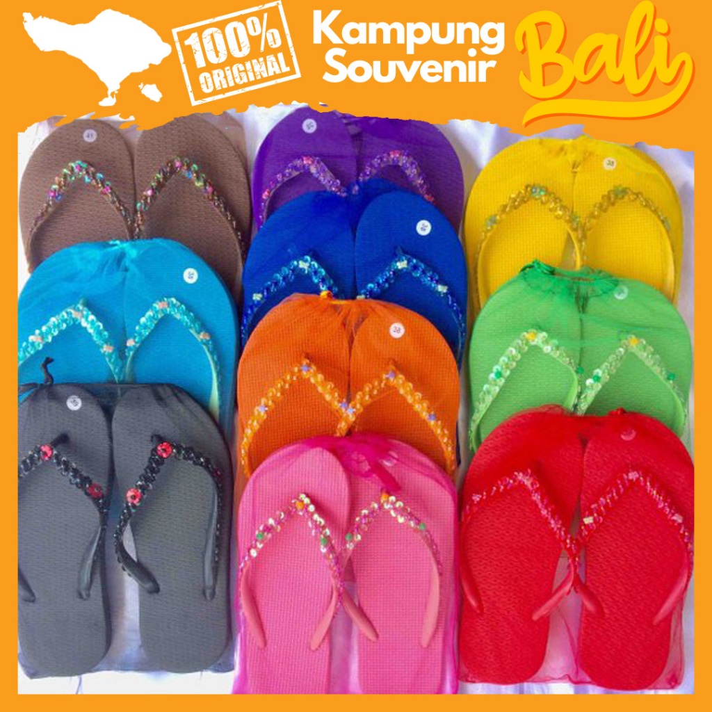 PAKET USAHA 5 Pcs Sandal Bali Mote Unik Oleh Oleh Khas Bali Grosir Murah