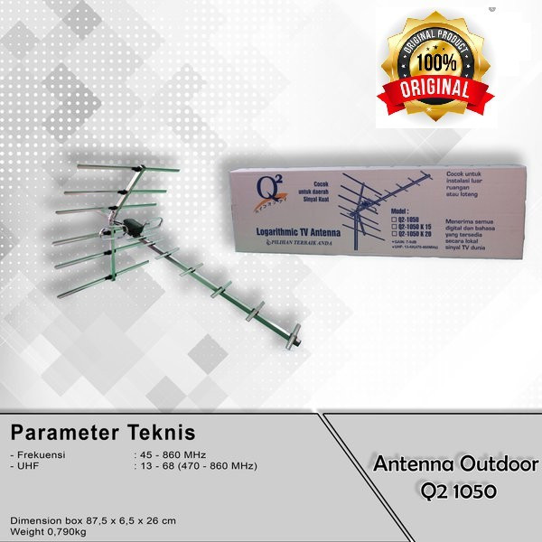 Antena outdoor Q2-1050 Antena Digital TV LCD/LED Outdoor Aluminium