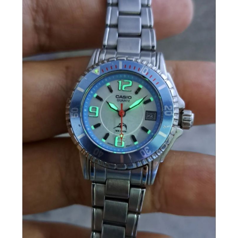 Casio Diver Duro Marlin Quartz Jam Pria Jam Wanita Full Original Bekas Mulus