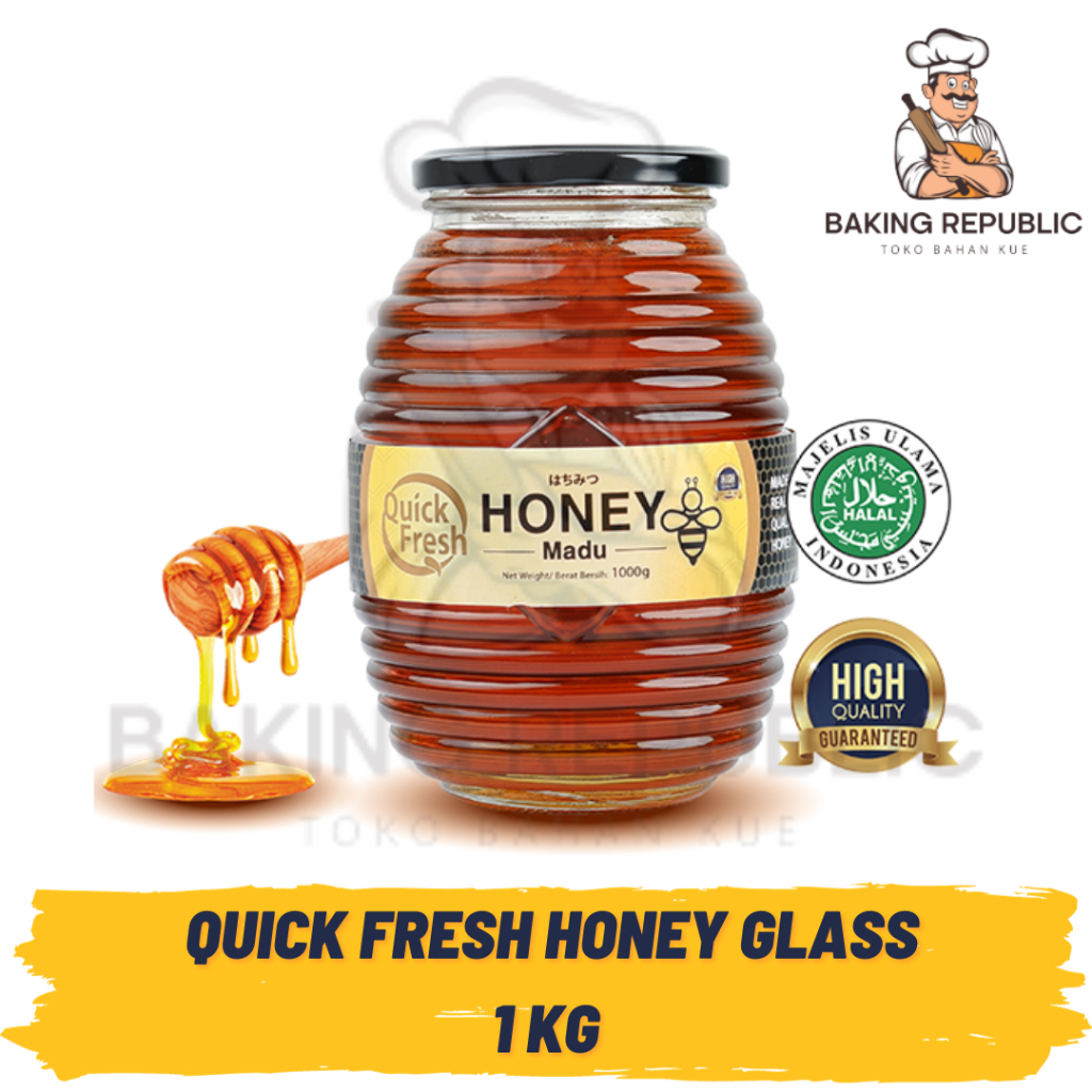 

QUICK FRESH HONEY GLASS | 1 KG | QUICK FRESH MADU MURNI