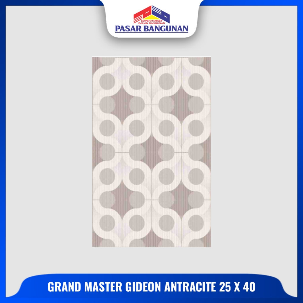 Grand Master Keramik Dinding Gideon Antracite 25x40 kw 1