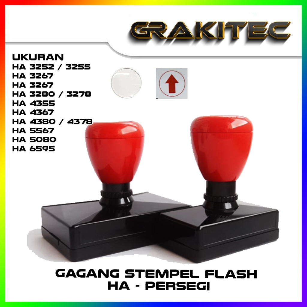 

Gagang Stempel Flash HA Persegi Besar Grafika Kita Cabang Jakarta