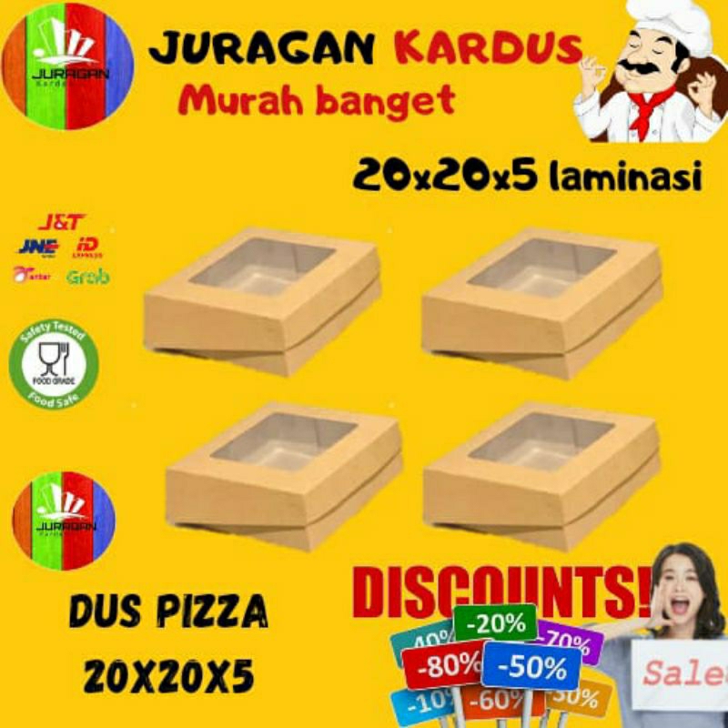 

DUS PIZZA 20x20x5 / DUS DONAT / DUS SNACK / DUS BROWNIES/DUS 20X20X5 LAMINASI