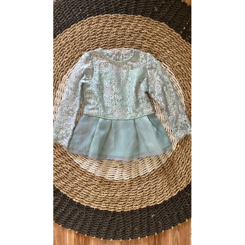 Preloved dress kondangan balita hijau mint