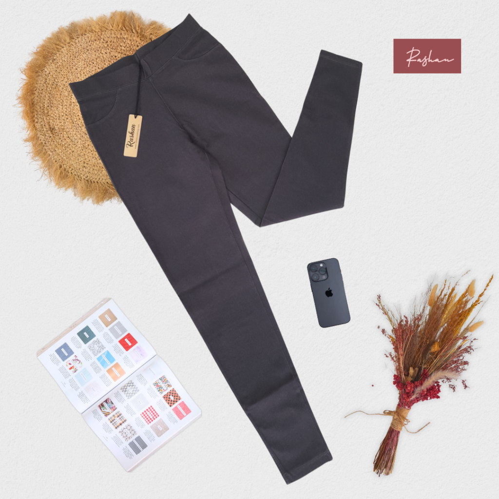 RASHAN - NIQA CELANA PENSIL (BIRU - HITAM - COKLAT - ABU) BAHAN KAIN DENIM LEGGING BIG SIZE CELANA K