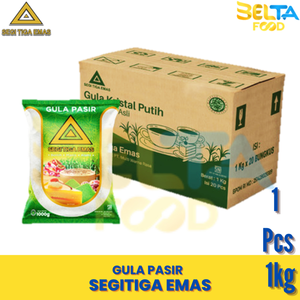 

Gula Pasir Putih Cap Segitiga Emas 1Kg