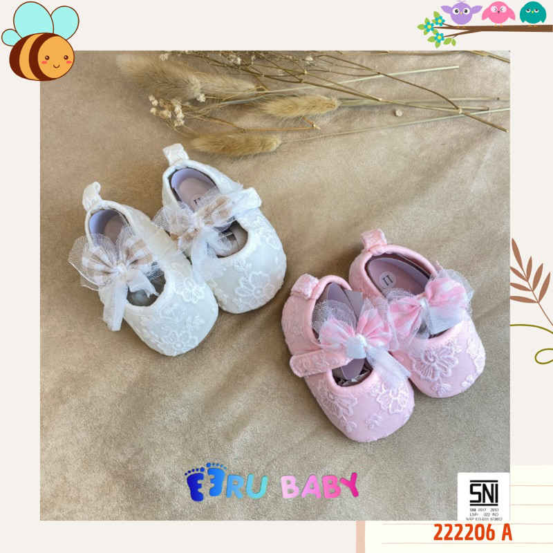 Sepatu Prewalker Baby Girl 0-18 Bulan Eeru Baby Pita Baby Girl Warna lucu