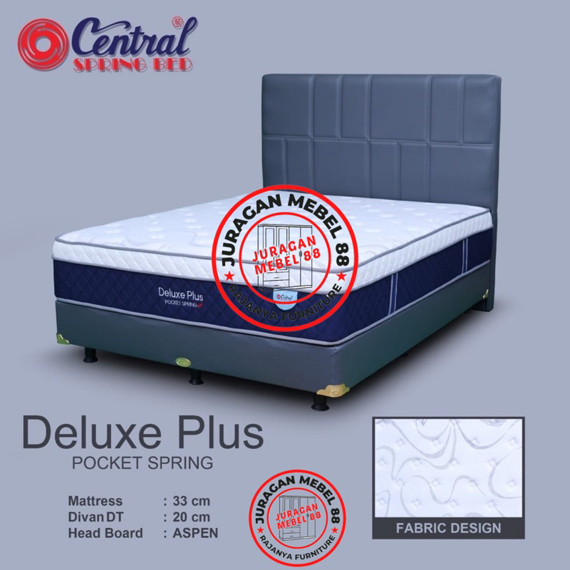 Kasur Springbed Matras Central Deluxe Plus Pocket / SPRINGBED KARAWANG / SPRINGBED CENTRAL KARAWANG